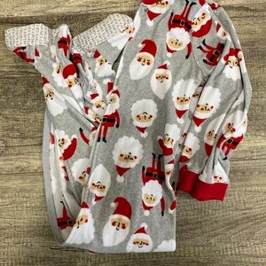 Santa fleece footie Jammies 5t